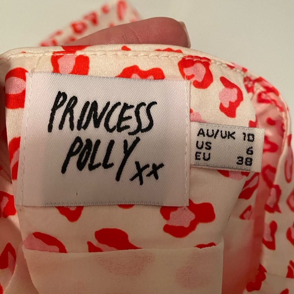 Princess Polly Pink Cheetah Satin Mini Skirt Size 6 - Picture 5 of 7